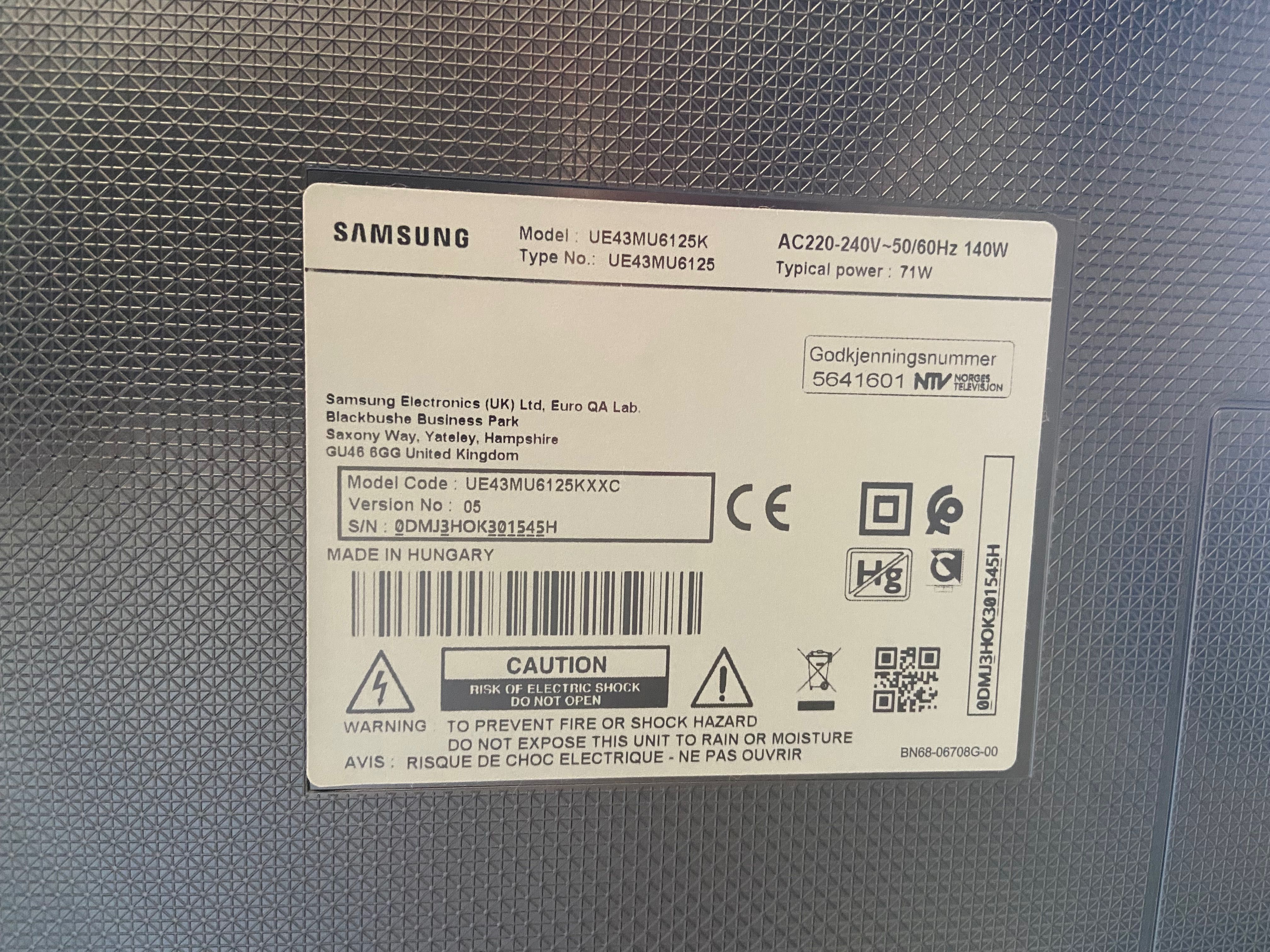 Smart TV Samsung 43”