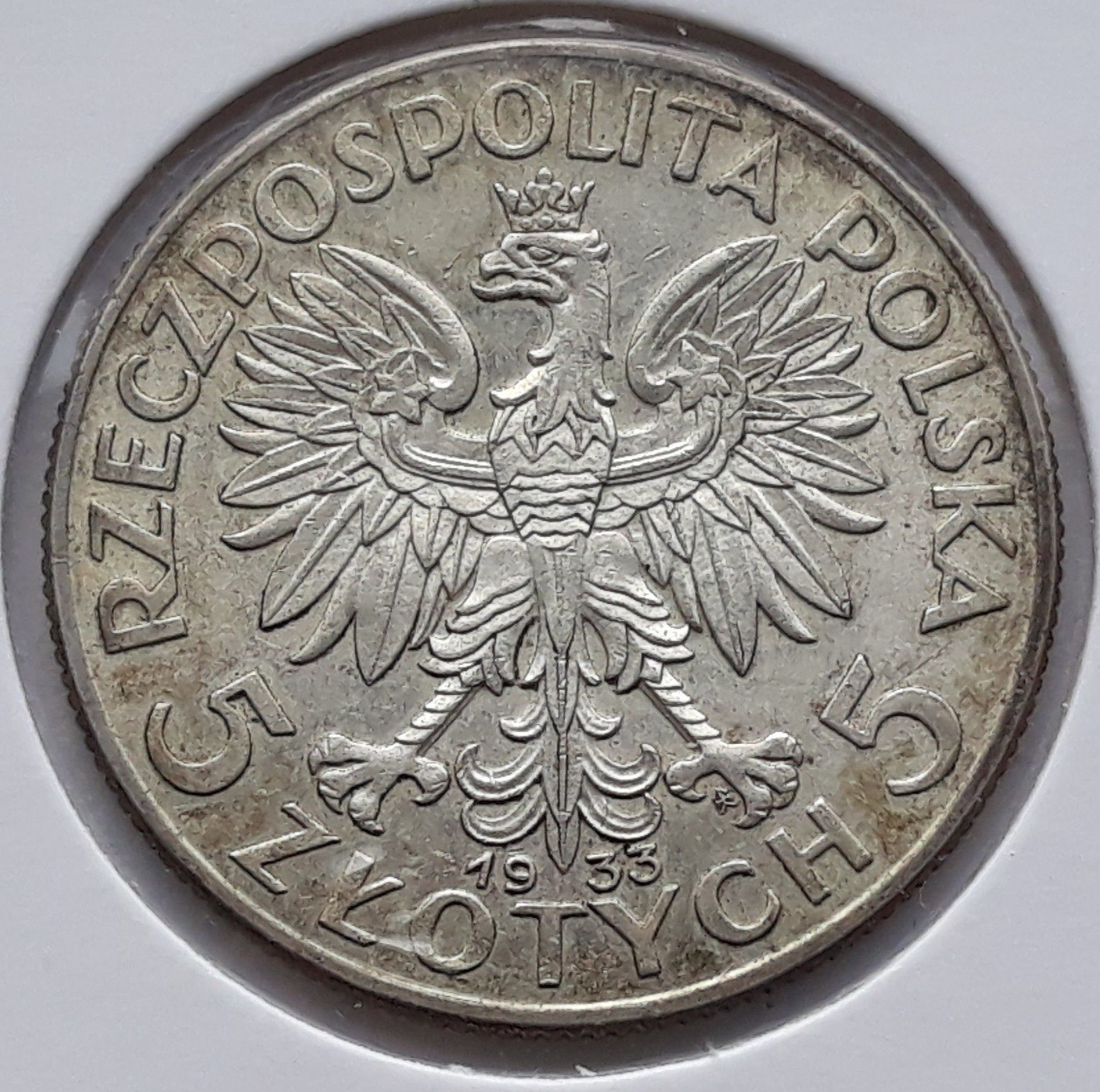 5 zł 1933 Głowa Kobiety - piękny stan moneta z II RP nr GK502