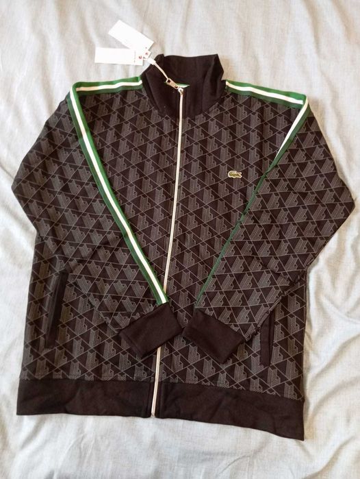 Lacoste monogram 2 - regular fit czarny, najwyższa jakość rozmiar L