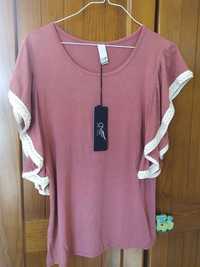 Blusa mulher com bordado - veste do S ao M - nova