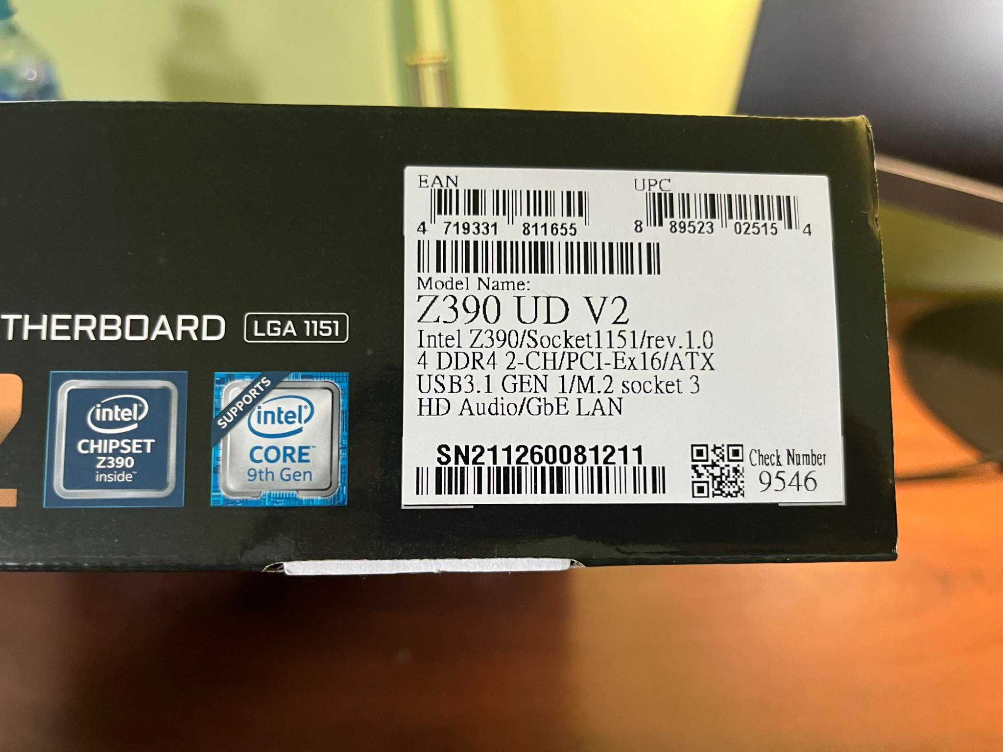 Gigabyte Z390 UD V2 + Intel Pentium G5420 3.8GHz