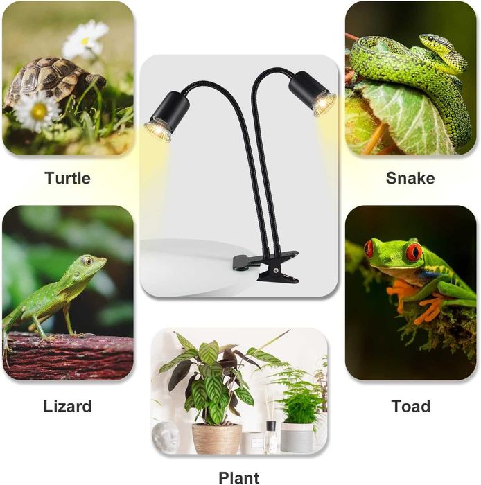 Lampa grzewcza dla gadów 25W + 50W DLA ŻÓŁWIA UVB UVA REGULACJĄ TEMPER