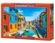 Puzzle 1000 elementów. Kolory Burano, Włochy. Castorland