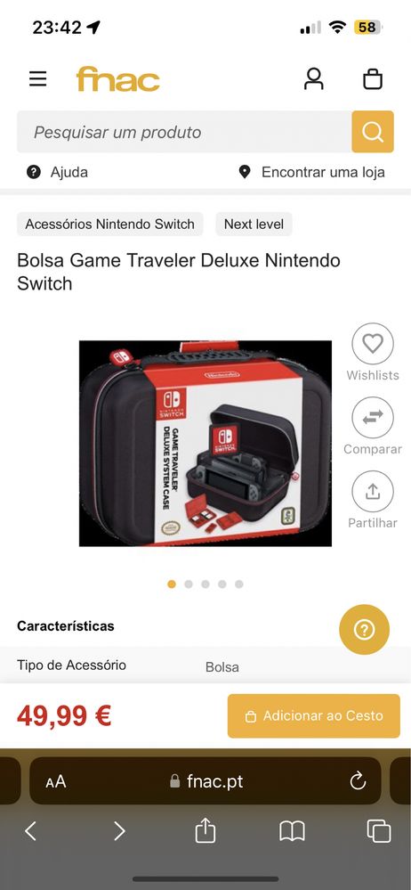 Bolsa Game Traveler Deluxe Nintendo Switch