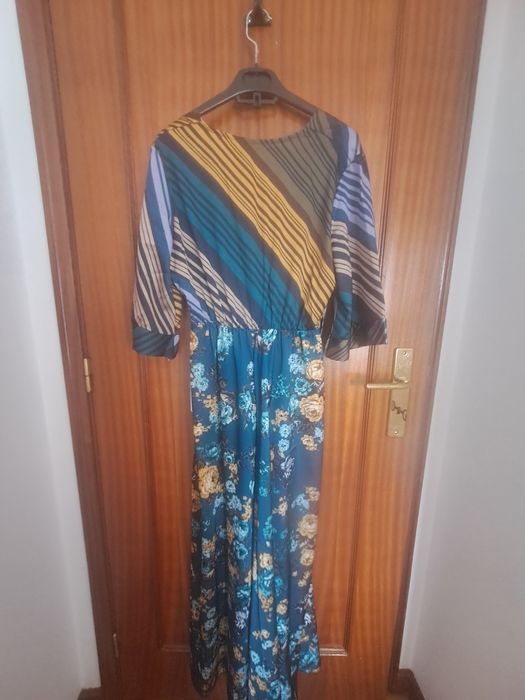 Vestido comprido estampado