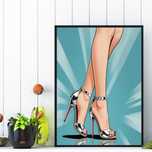 kolorowy plakat moda retro na ścianę do pokoju, plakat moda retro