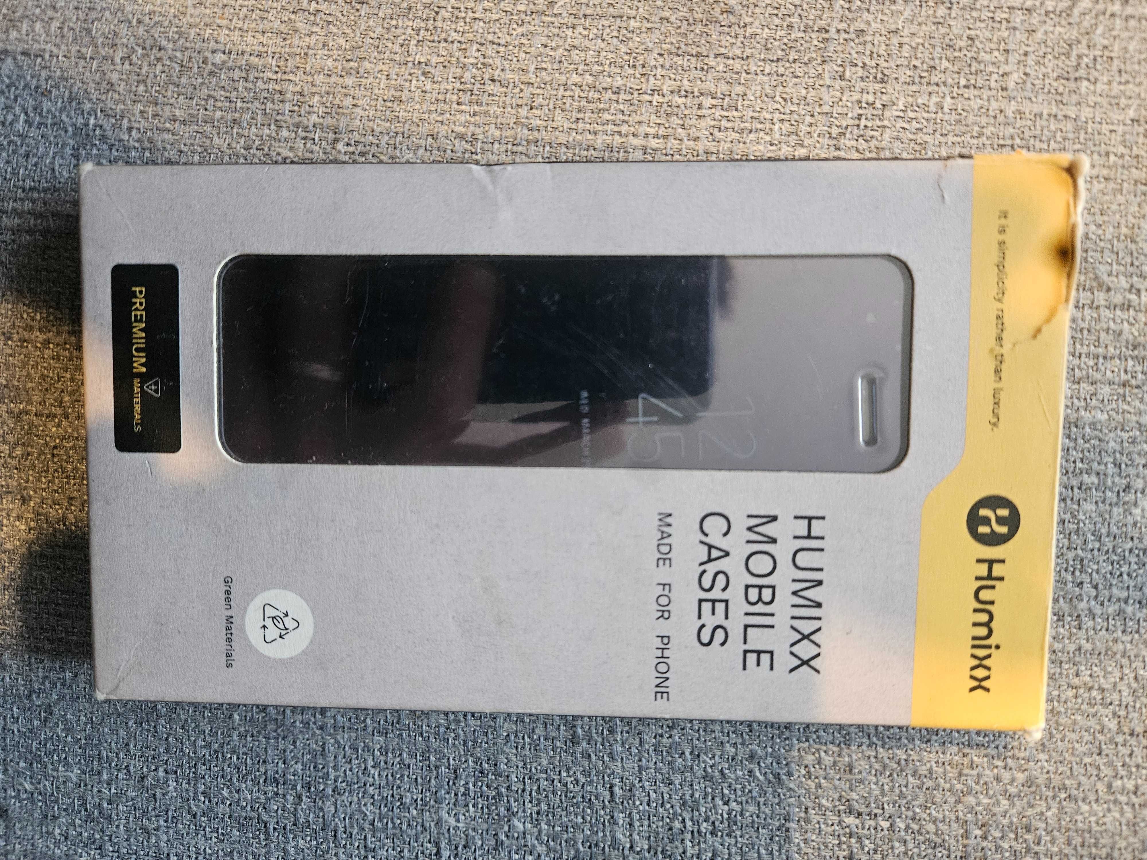 Pokrowiec etui IPHONE 7 Humixx z klapką (prześwitujący) + szkło ekranu