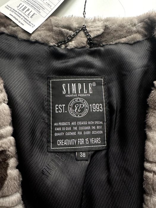 Kurtka z norki marki Simple, rozmiar 38
