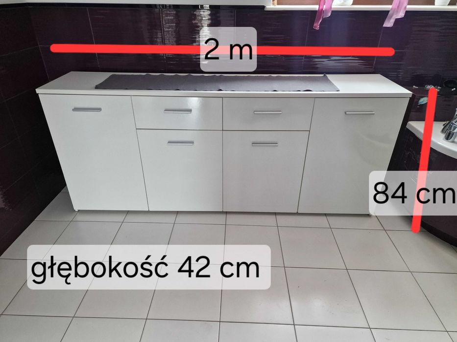 Komoda biały połysk