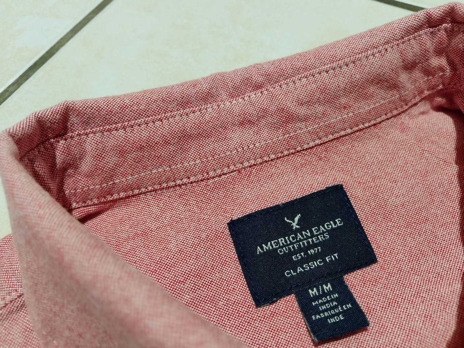 AMERICAN EAGLE USA - NOWA! z LOGO Koszula Męska krótki rękaw rozmiar M