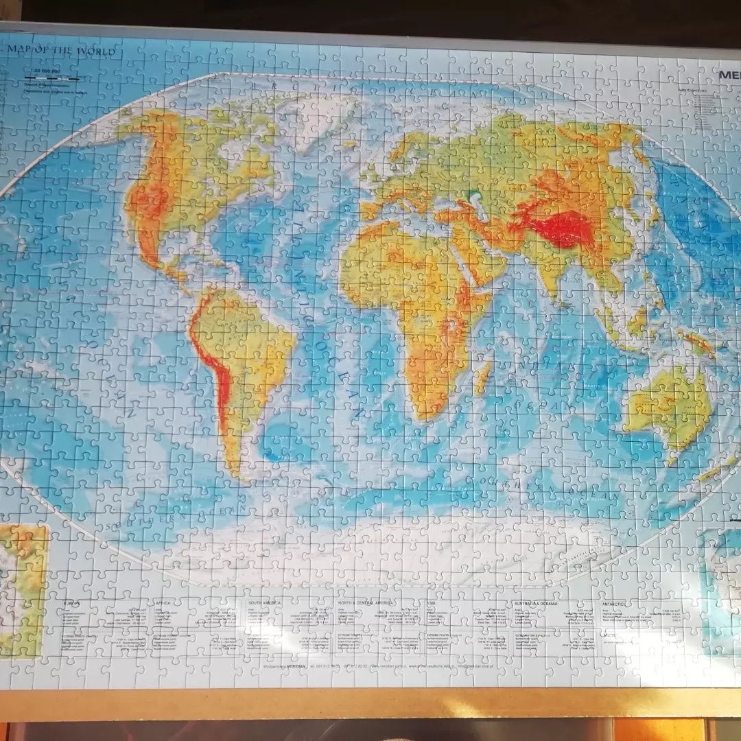 Puzzle Trefl 1000 Mapa fizyczna świata