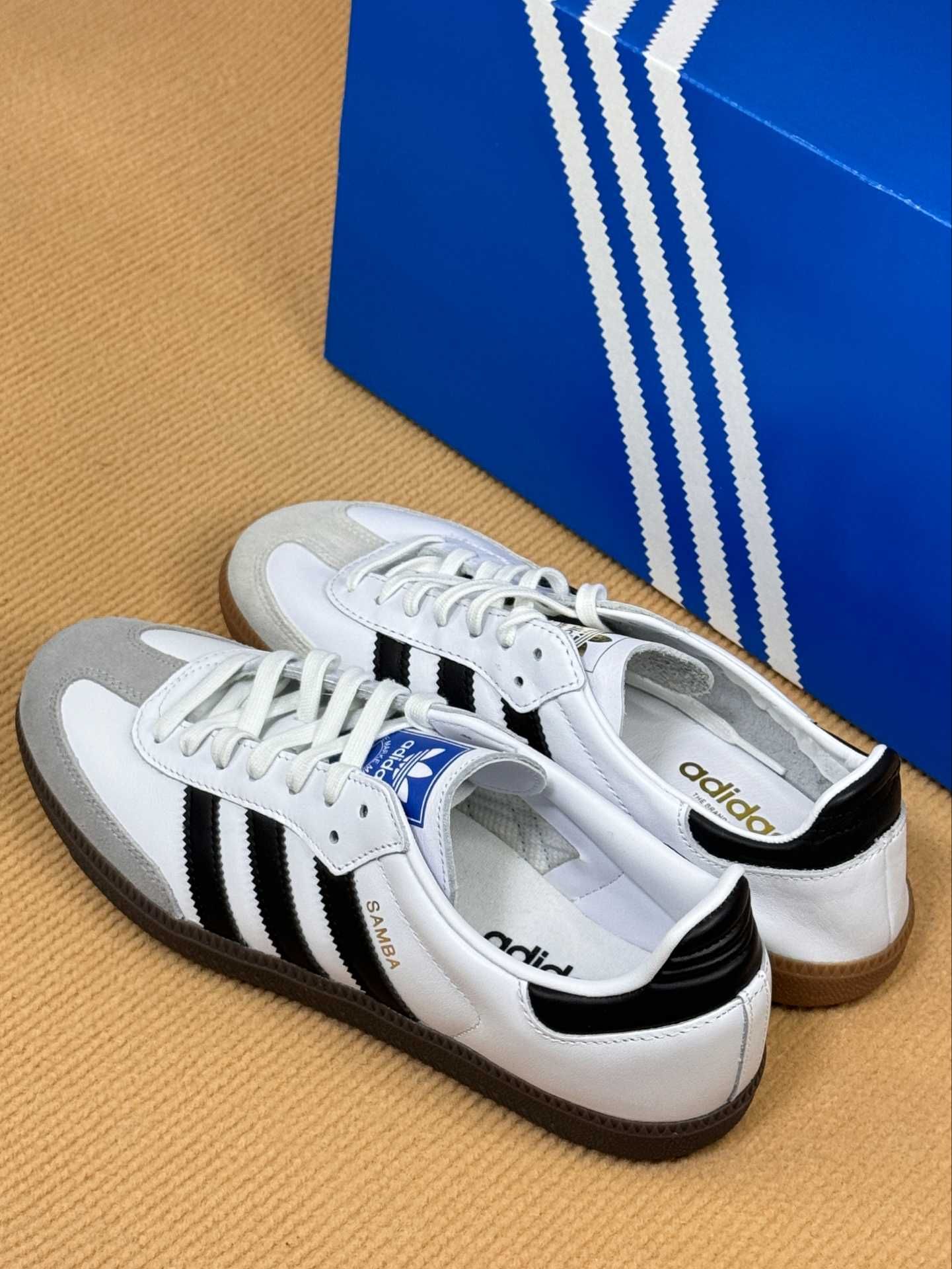 Nowe\B75806*adidas^SambaOG*|Biały ButyUnisexTrampki.40,5