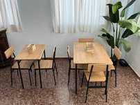 Mesa com 4 e 2 cadeiras para bares ou restaurantes - entrega gratia