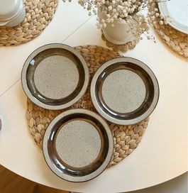 Nordland kaiser design nakrapiana ceramika śniadaniowe talerze