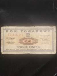 Bon towarowy 0,10$ z 1969 roku