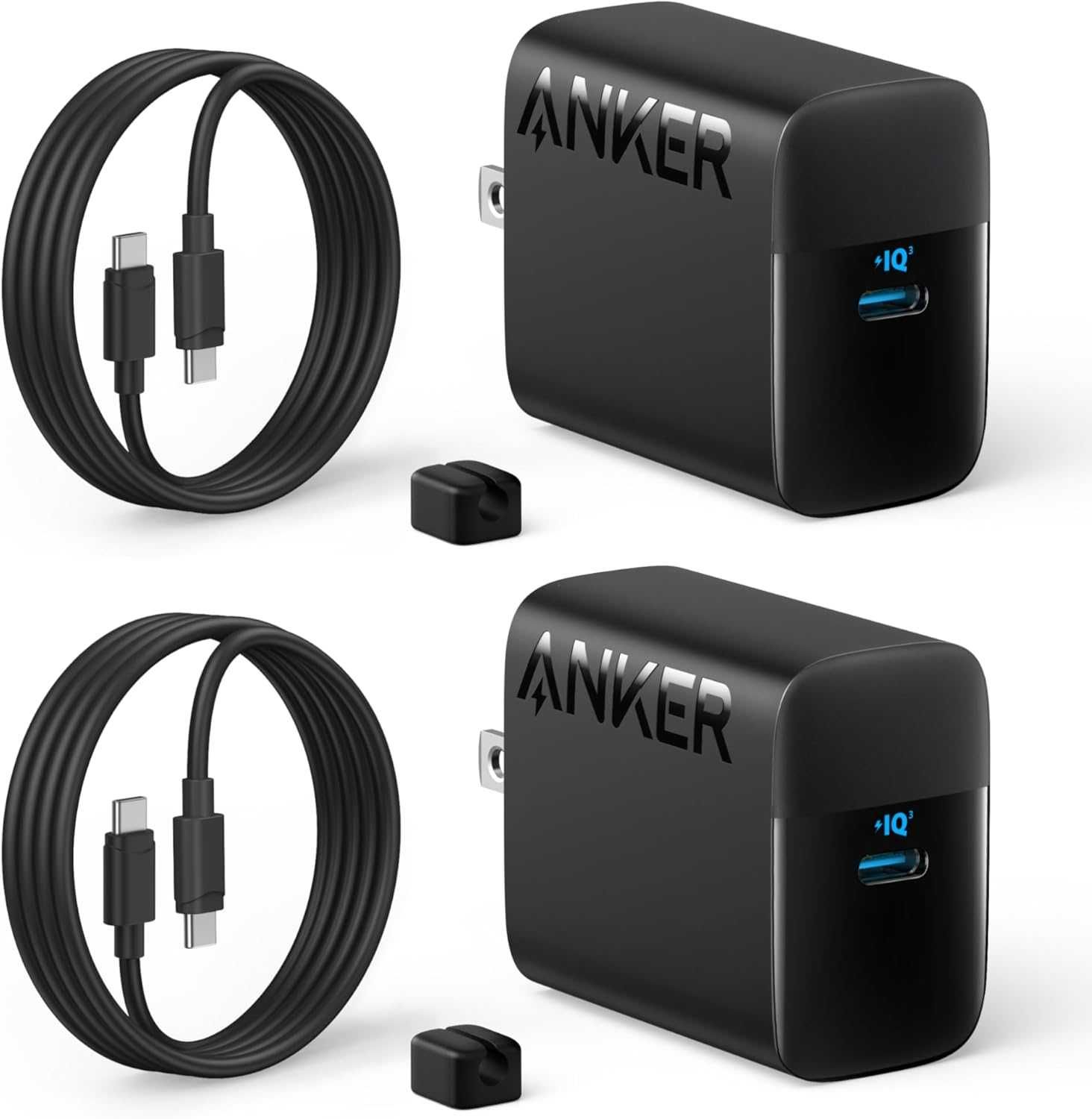 ANKER B2653 2szt ładowarka 45W USB-C 2szt kabel USB-C 1,5m FAST CHARGE