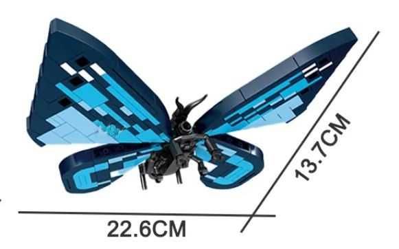 klocki MOTYL 245-klocki 22cm zamiennik TECHNIC