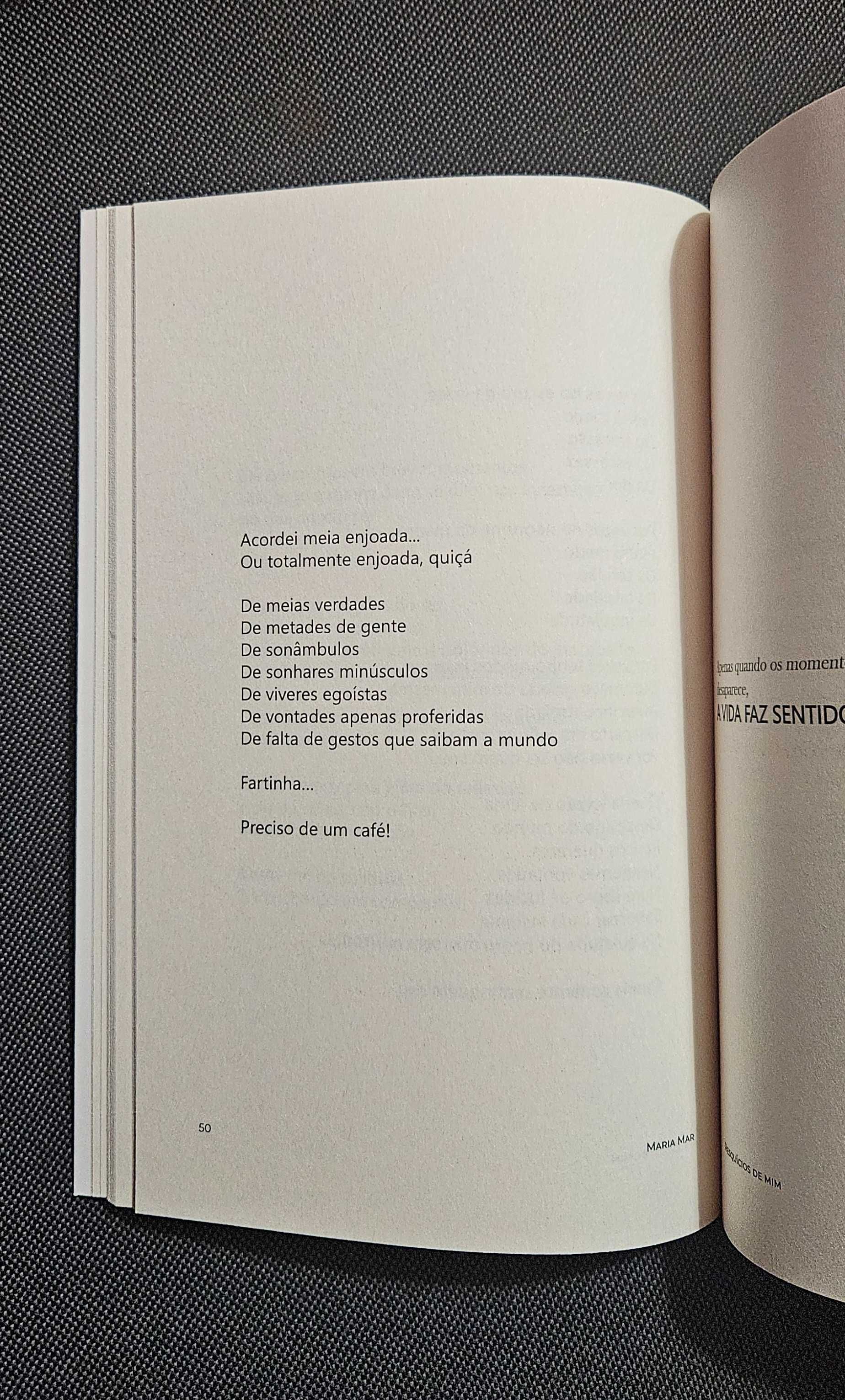 Livro de poesia "Resquicios de mim"