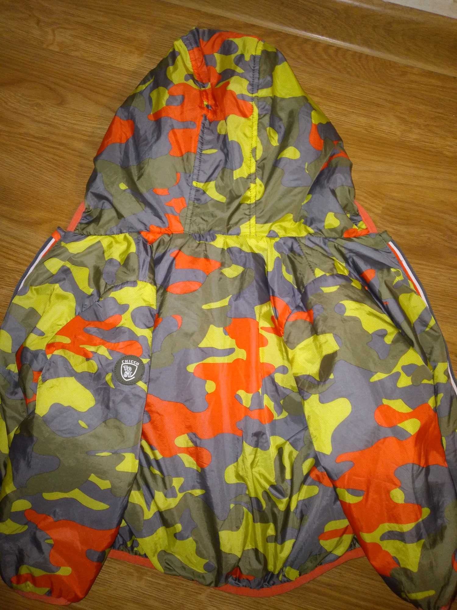 Куртка деми на флисе комуфляжная хаки Chicco на 2 года 92р.