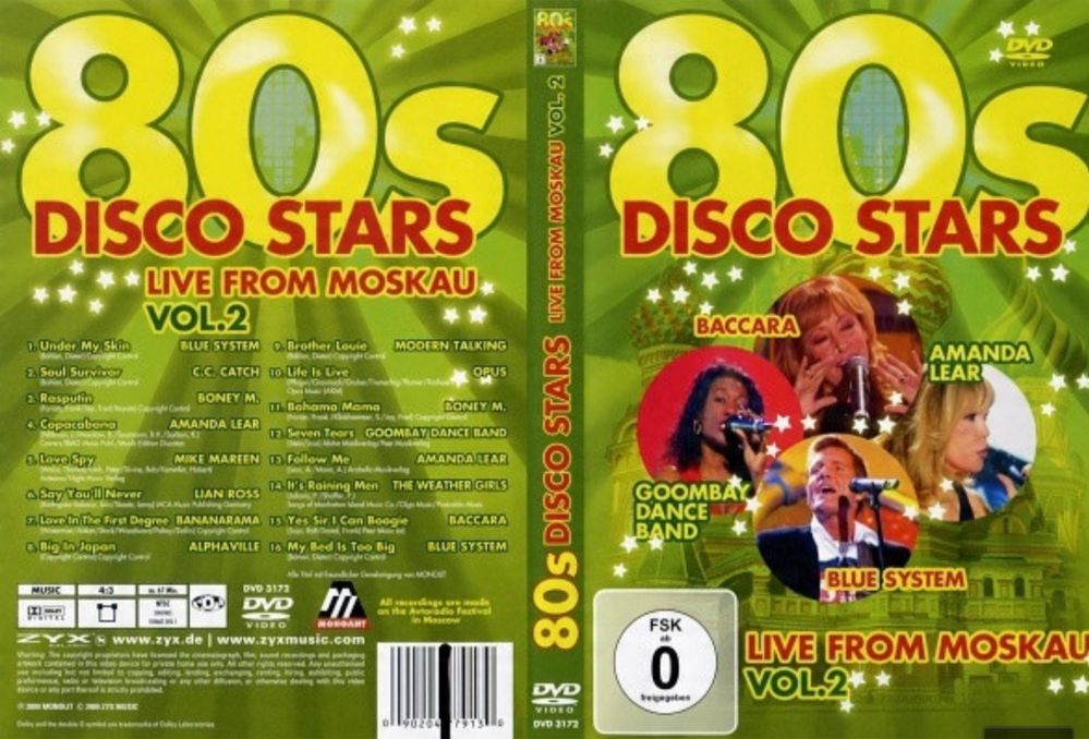 80 Super stars live italo disco Cccatch Modern Talking aż 3 dvd