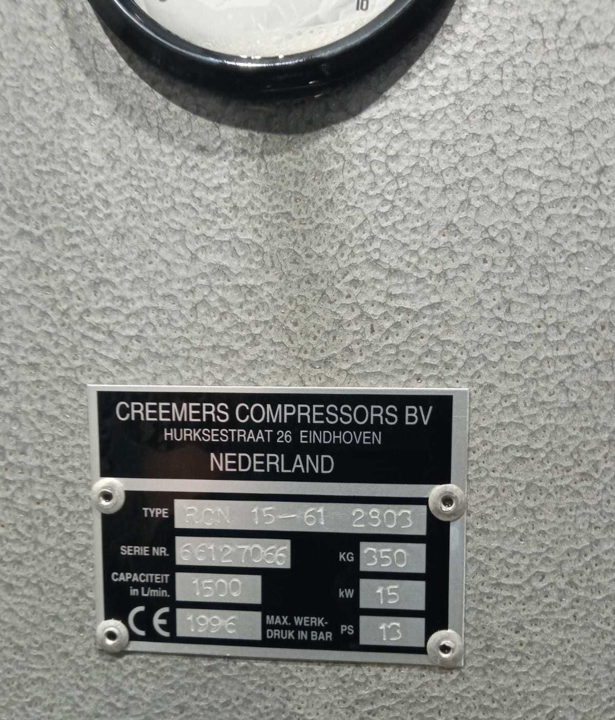SPRAWNA!!! Sprężarka CREEMERS RCN 15-61, 15kW, 1,44m3/min, S014849