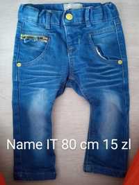 Niebieskie jeansy Name it 80 cm