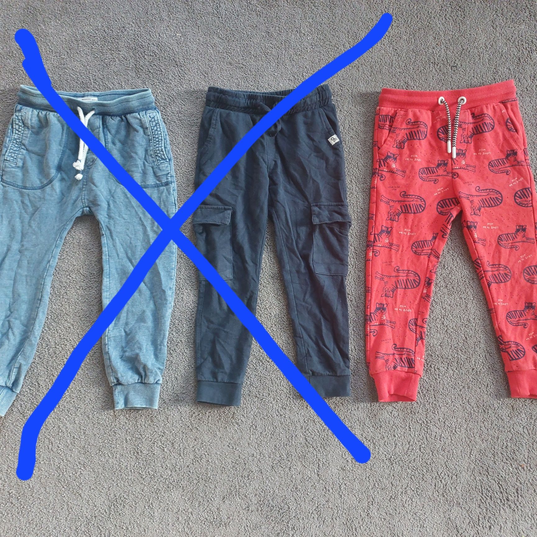 Zestaw paka 12 par spodnie dresowe joggery chłopiec r.110