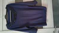 Granatowa bluzka i niebieski sweterek