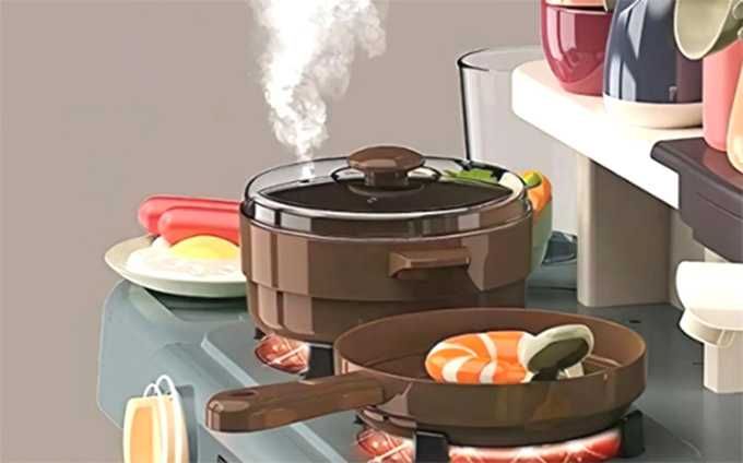 Дитяча інтерактивна кухня з ефектами, 63 см