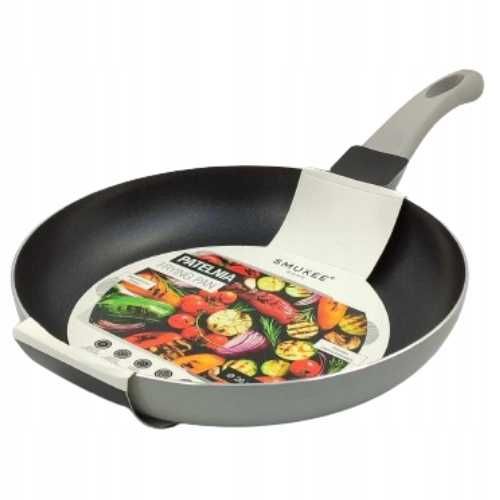 PATELNIA Z POWŁOKĄ NON-STICK (nieprzywierającą) 24cm Szara. SMUKEE