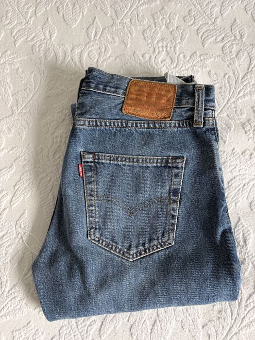 Levi’s 501 dzinsy jeansy niebieskie skinny