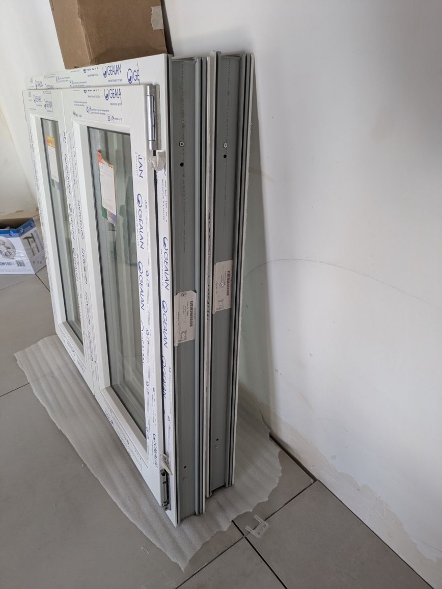 2 Janelas PVC novas - Perfil GEALAN branco
