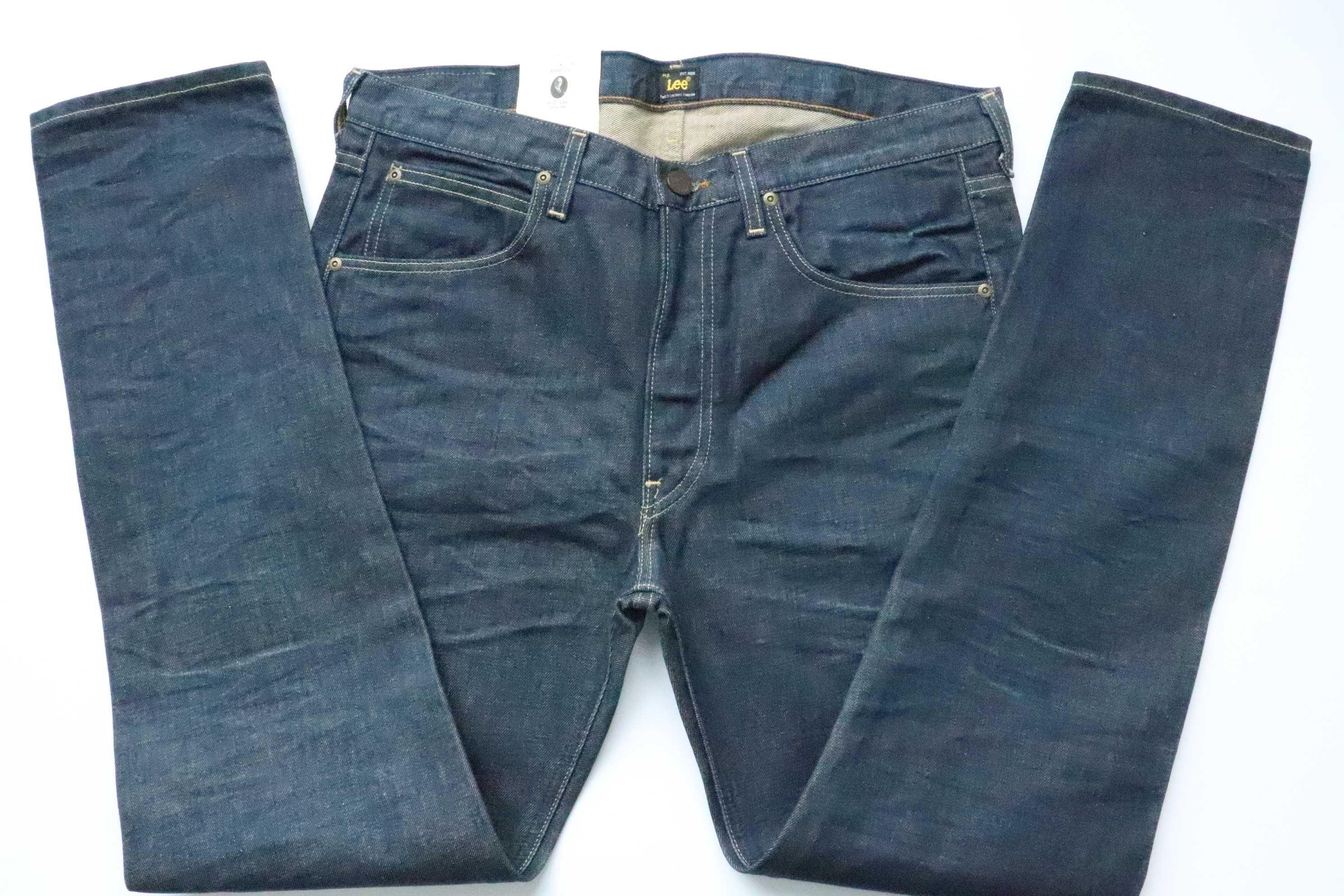 LEE CASH W34 L32 męskie spodnie jeansy regular tapered nowe