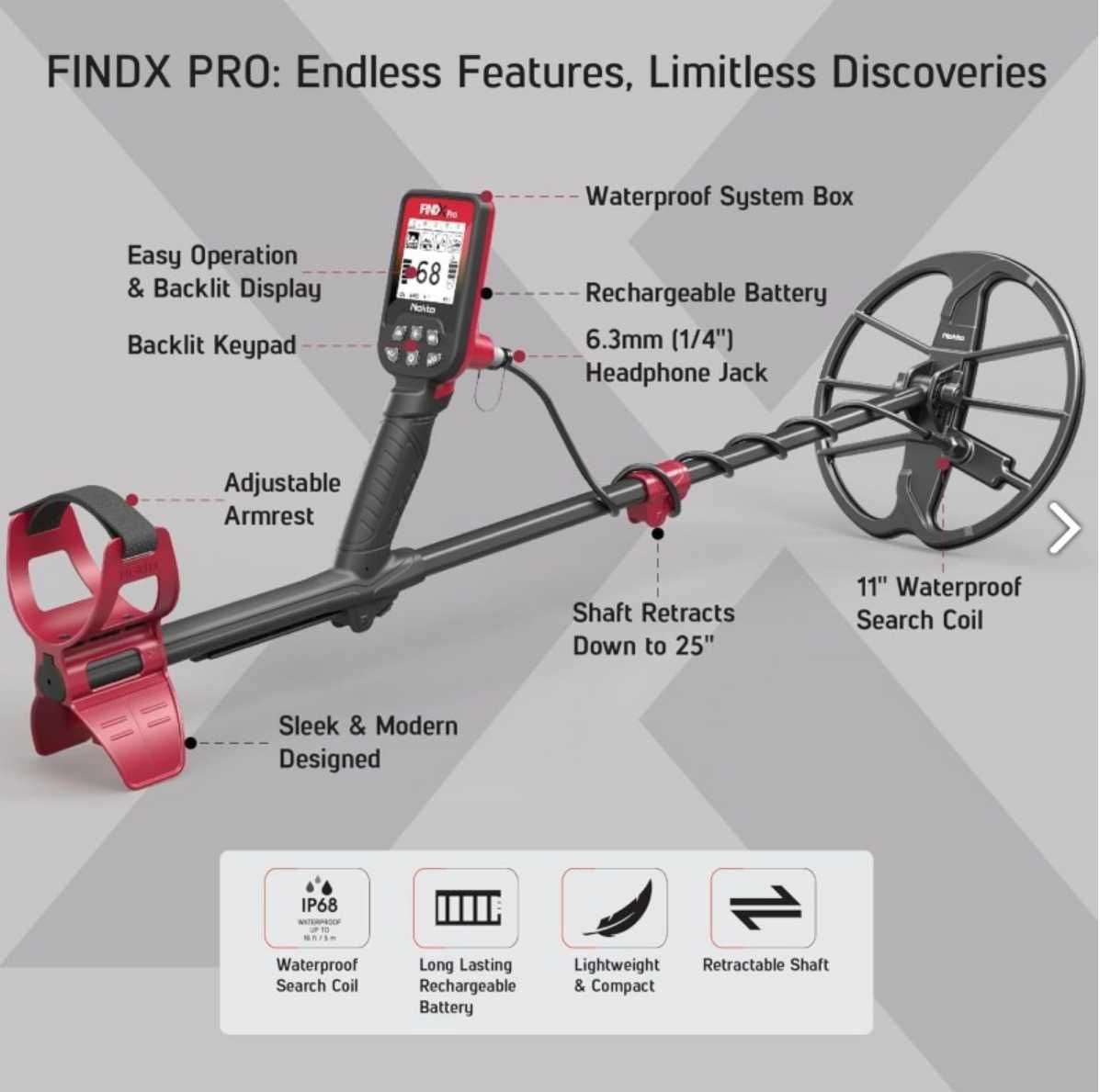 Металошукач nokta FINDX PRO
