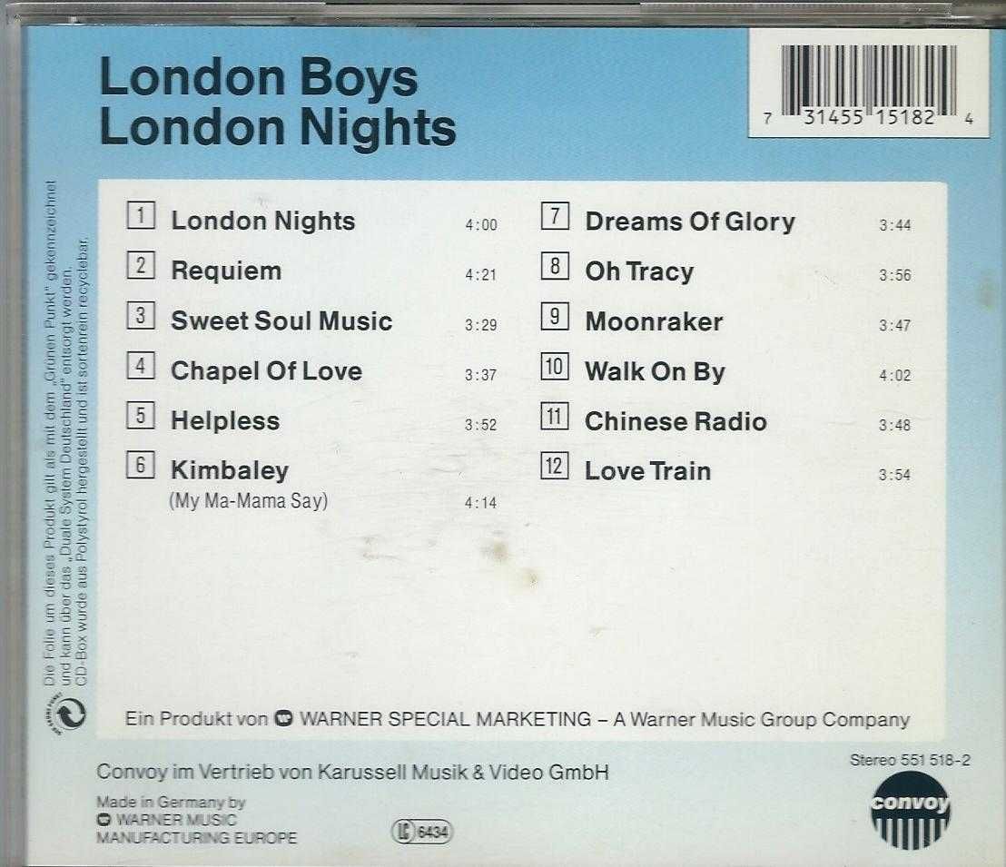 CD London Boys - London Nights (1995)