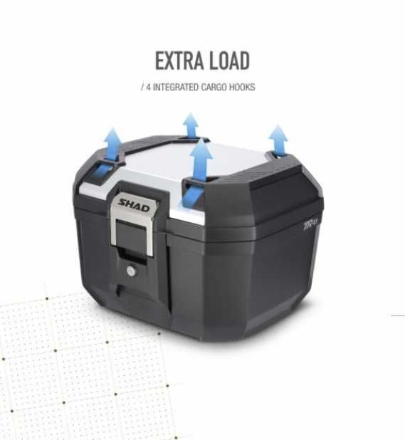 *NOVIDADE* Top-Case SHAD TR41 c/ Alumínio + Base Universal + Rede