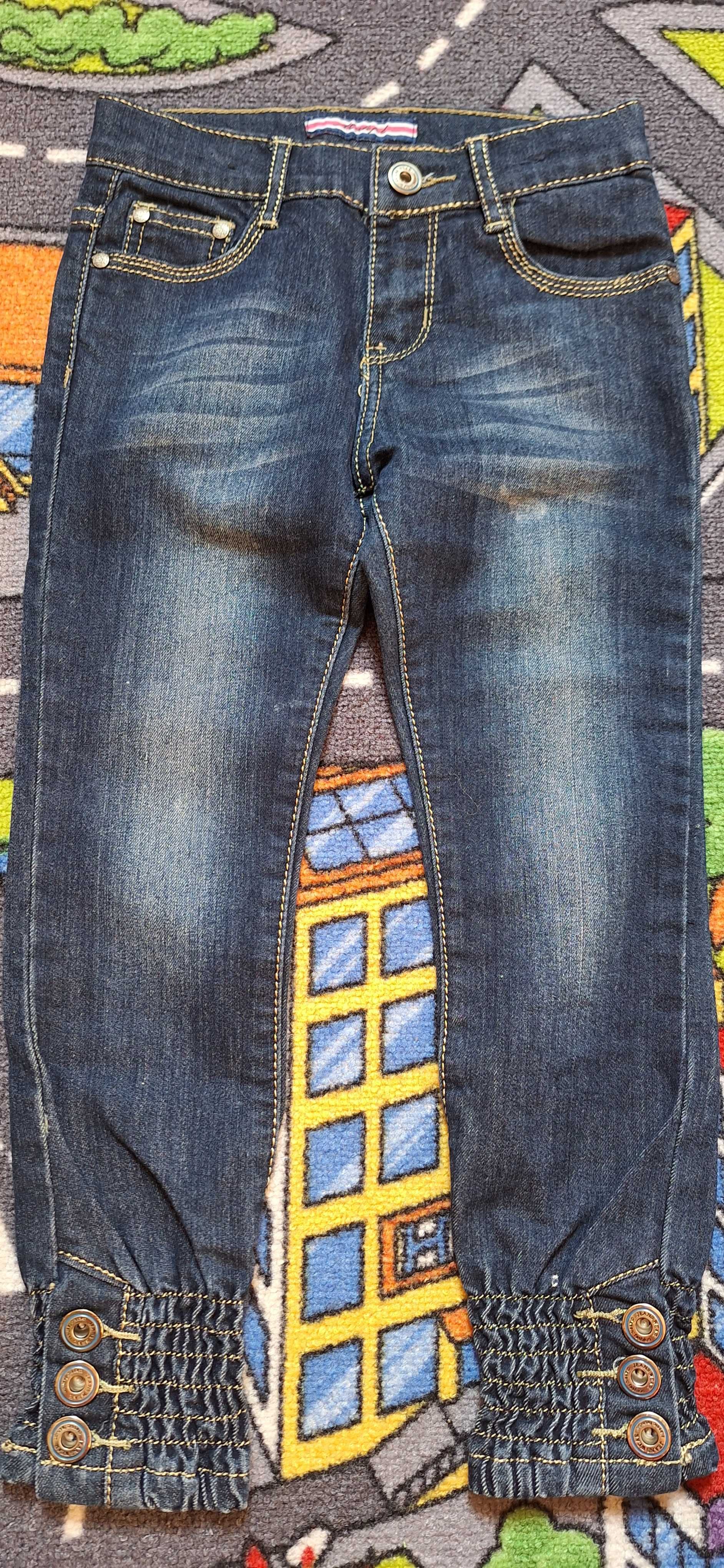Spodnie 5-6l Makpl dziewczynka 110/116 jeans bawełna