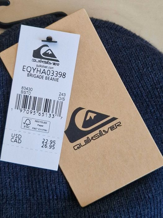 Nowa czapka męska Quiksilver Brigade Beanie granatowa