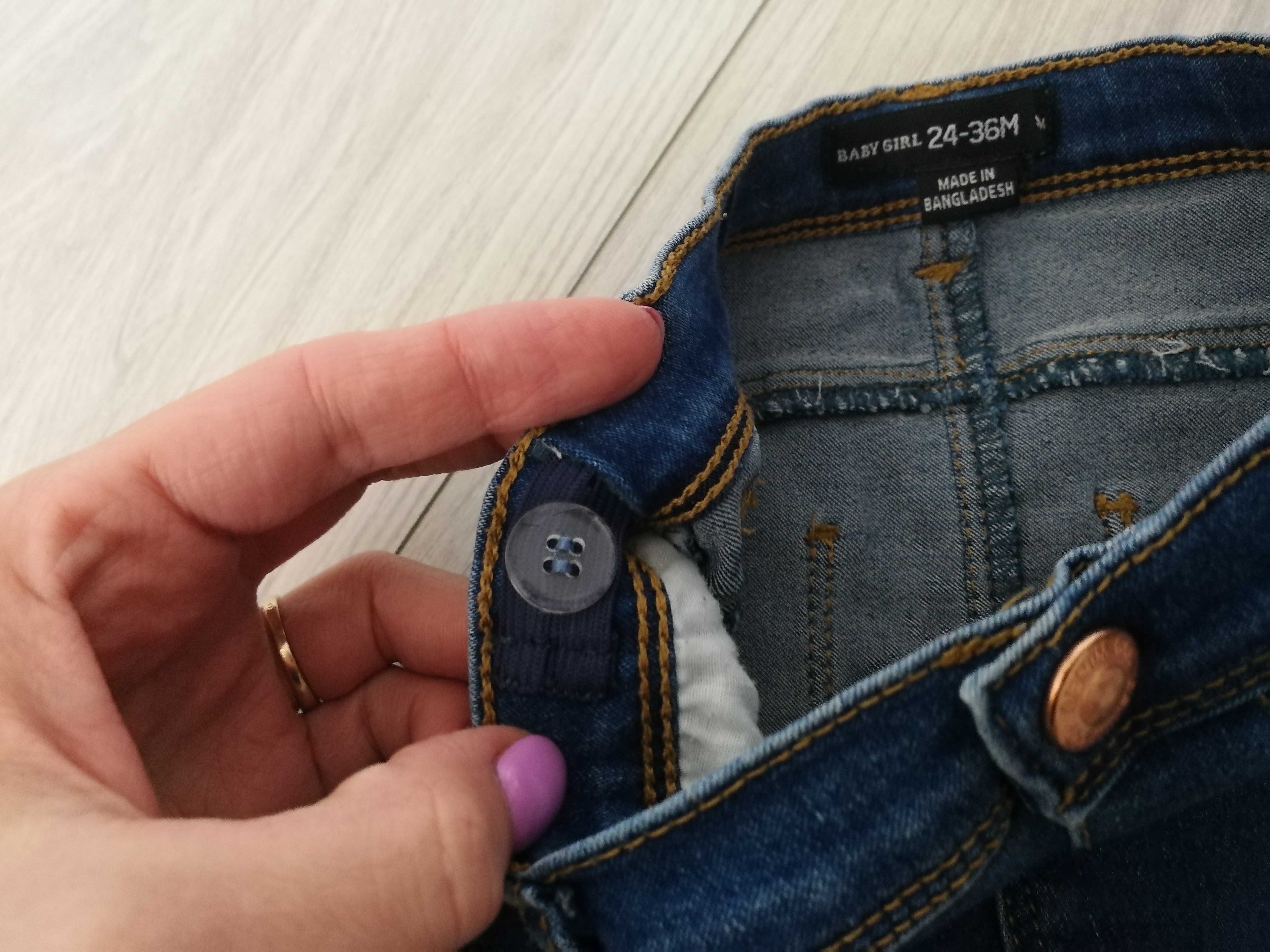 Jeansy spodnie z regulacją w pasie r. 98 #jeansy #spodnie