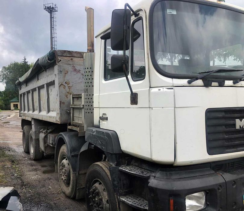 Самоскид MAN 35.364 з місцем за кабіною під грейфер кран маніпулятор