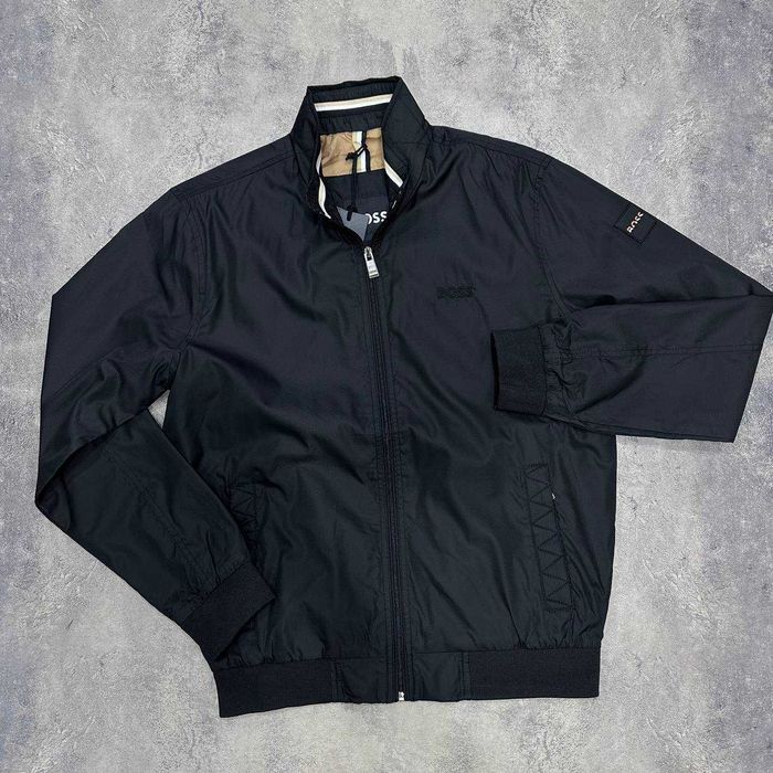 Чорна чоловіча вітровка Hugo Boss(розмір M-8XL)