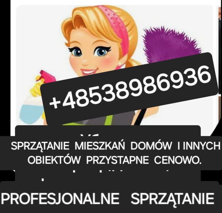 Sprzątanie mieszkań i domów, mycie okien i wiele więcej. W przystępnej