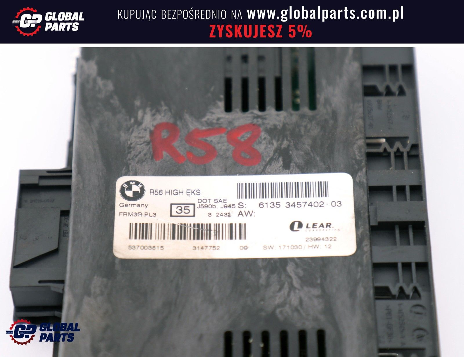 Mini R58 Coupé Moduł Sterownik Oświetlenia High EKS PL3 FRM3R