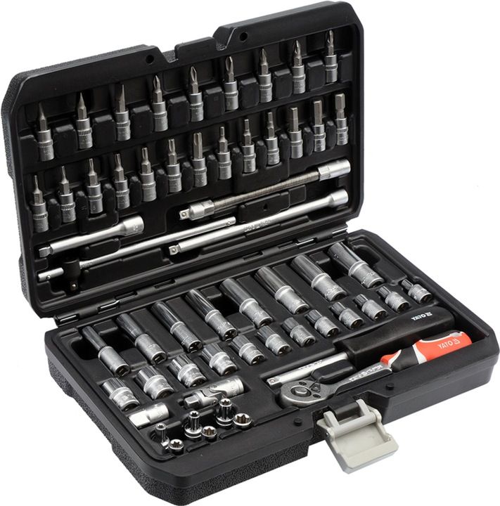 Yato Zestaw Narzędziowy Klucze Nasadowe 1/4" Kpl 56 Szt. + Torba