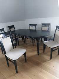 Dwa stoły Stół drewniany plus 6 krzeseł Wrocław