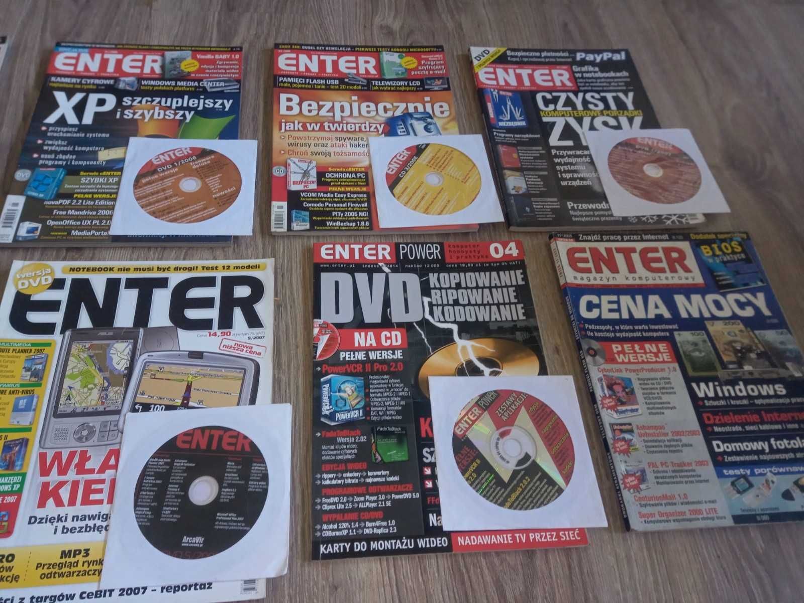 ENTER - czasopismo 10 numerów archiwalnych + DVD WYSYŁKA 1zł