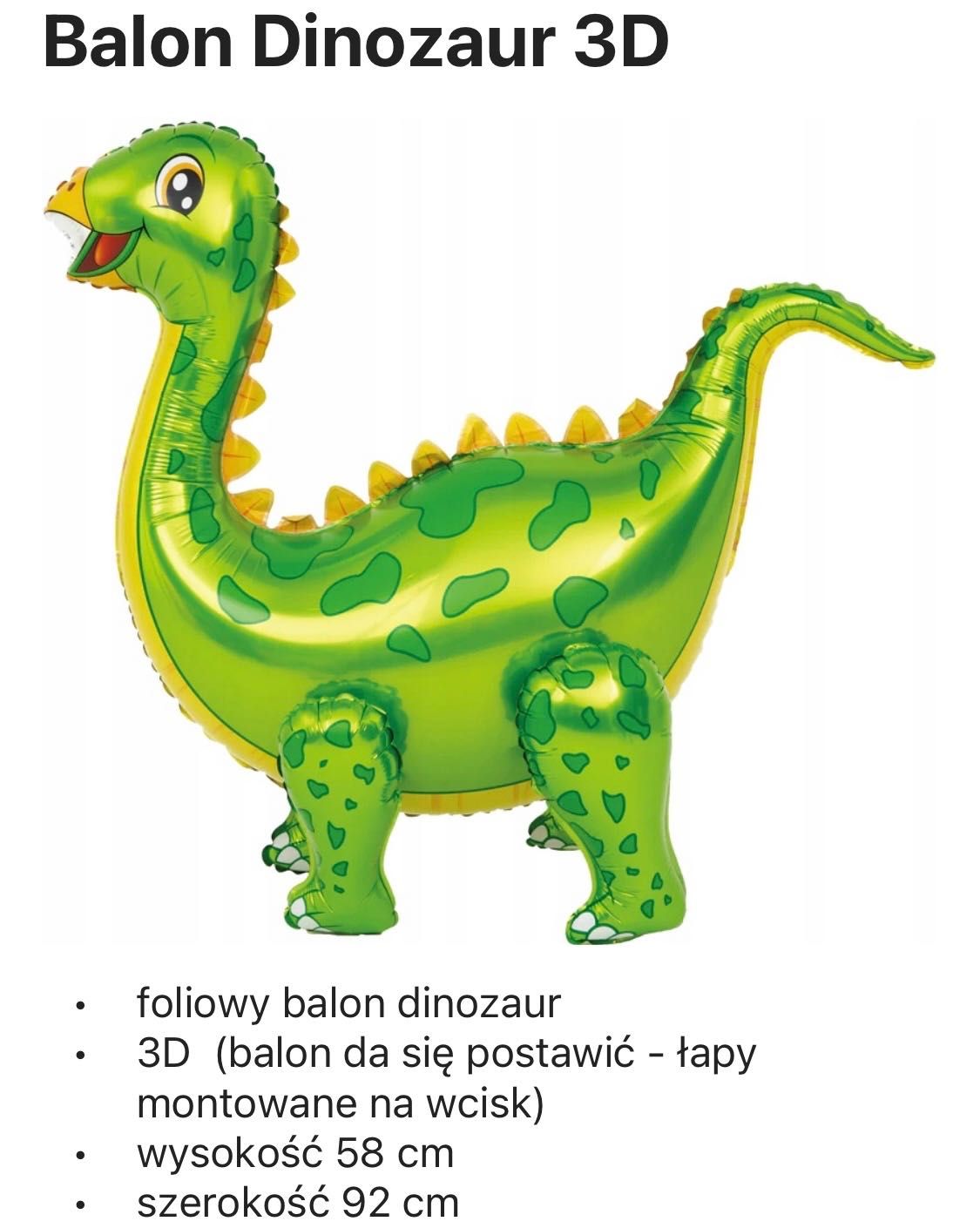 3D balony dinozaurów