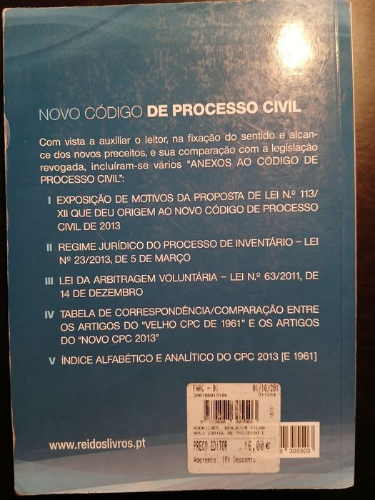 Novo Código de Processo Civil
de Benjamim Silva Rodrigues