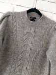 Wełniany sweter szary Massimo Dutti old money alpaka yarn S wool bufki