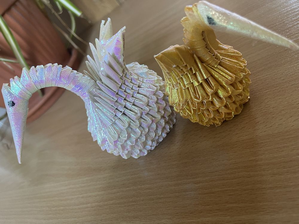 Labedzie origami piekne